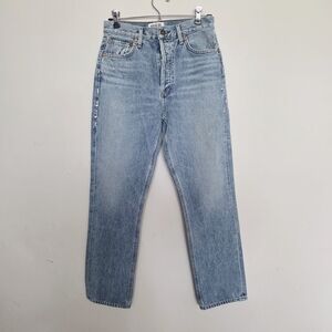 Agolde Premium High Rise Straight Leg Blue Jeans 26